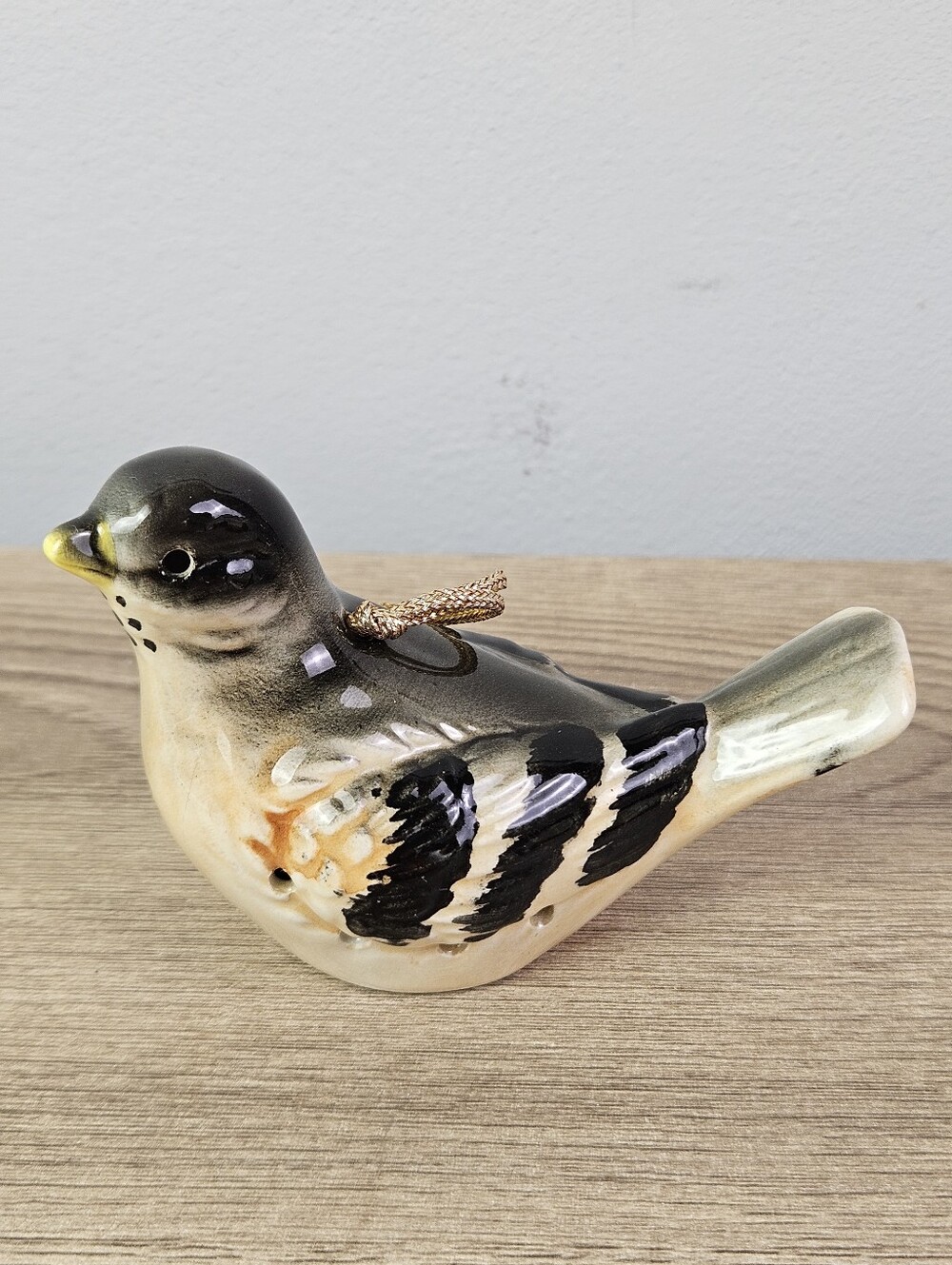 Vintage Ceramic Bird Pomander Potpourri Fragrance Holder Ornament 2"